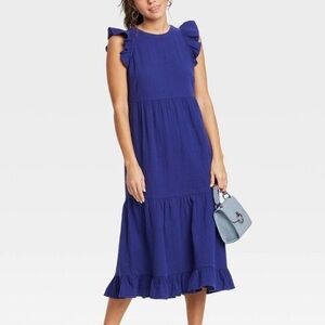 Universal Thread Sleeveless Tiered Ruffle Midi Dress